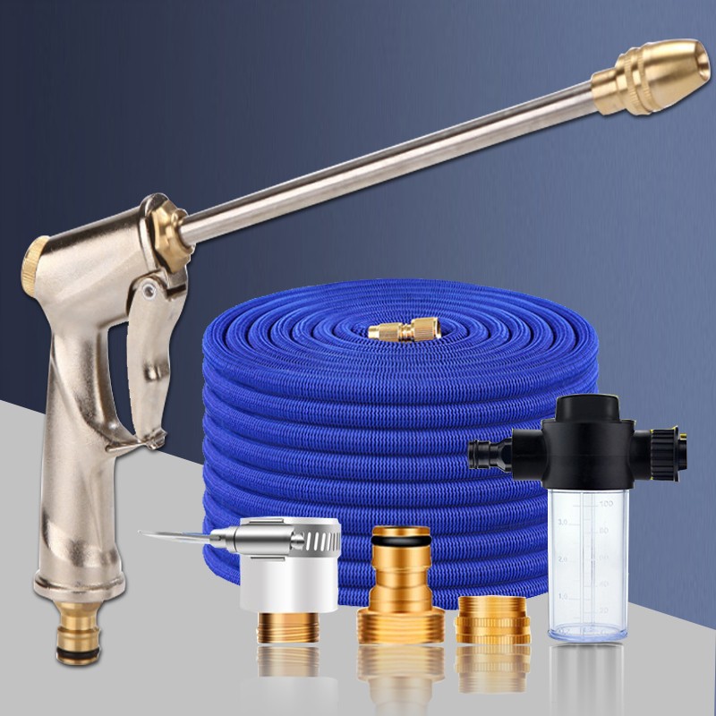 高压浇花水管增压喷头刷车洗车神器清洗冲车合金水枪花园洒水户外洗