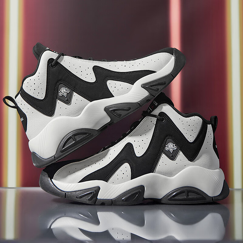 hzcl361男鞋秋款篮球运动潮鞋秋季2024新款冬季高帮鞋男款学nike 白黑