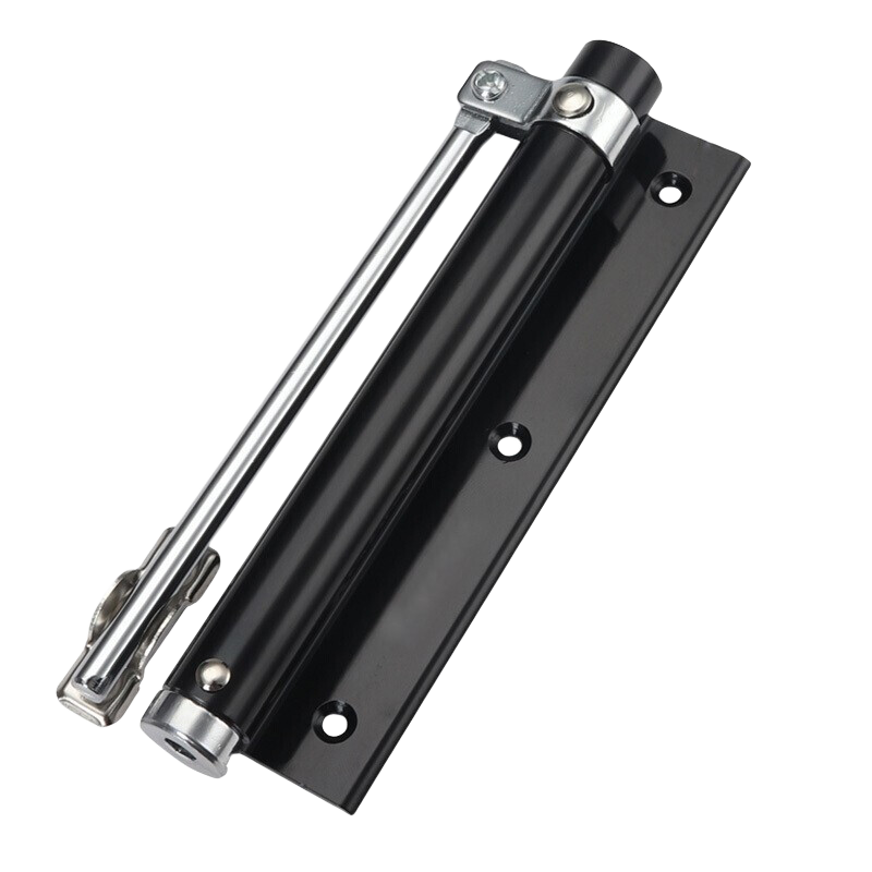 雅利逹簡易閉門器家用輕型自動(dòng)關(guān)門器隱形門彈簧門弓緩沖簡易消音閉合器 大號閉門器【啞黑色】承重50公斤