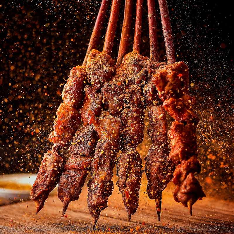 皓谦内蒙羔羊羊肉串30串红柳枝大肉串原味五花串烧烤食材半成品