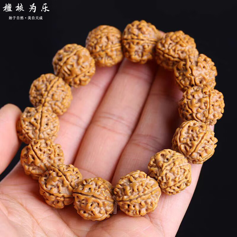 檀核为乐金刚菩提手串原生态六瓣大金刚尼泊尔菩提子原籽双龙纹本命年礼物 六瓣满肉大金刚20-21mm