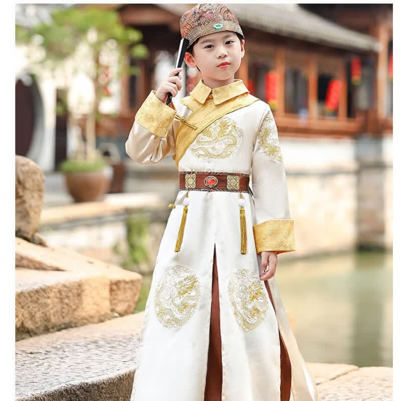 缘妕凌汉服儿童清朝满族阿哥服男童古装汉服贝勒太子故宫拍照小男孩旅