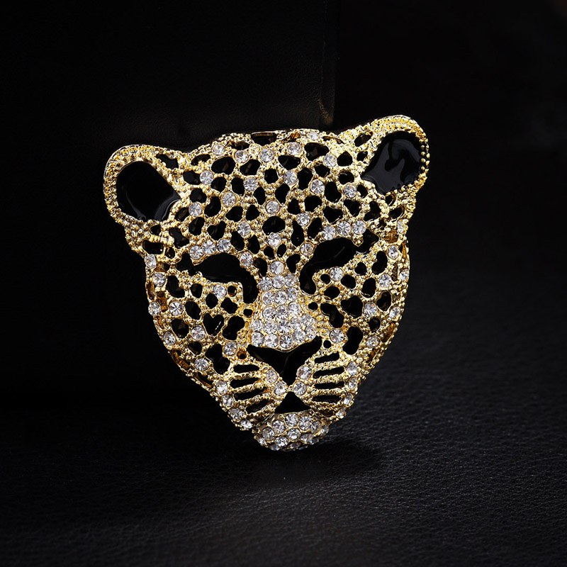 筱幕清笛 胸针定做复古豹子胸针男西装胸章胸花夸张大号别针装饰ins潮