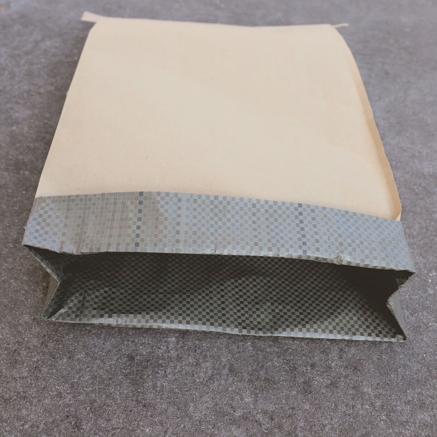 加厚塑料牛皮纸袋粉末化工袋袋25KG纸塑复合袋编织打 黄色内绿 50*80(含折边尺寸)_50*80(含折