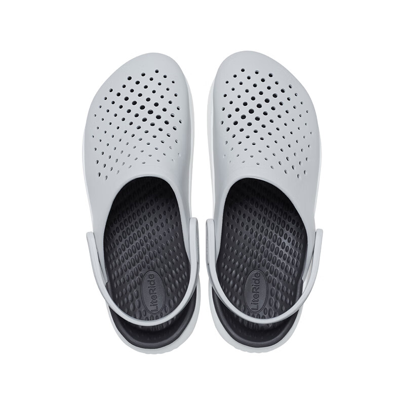 卡骆驰（CROCS）舒乐洞洞鞋沙滩鞋男鞋包头女鞋拖鞋|209964 大气灰-1FT 41 /42(260mm)