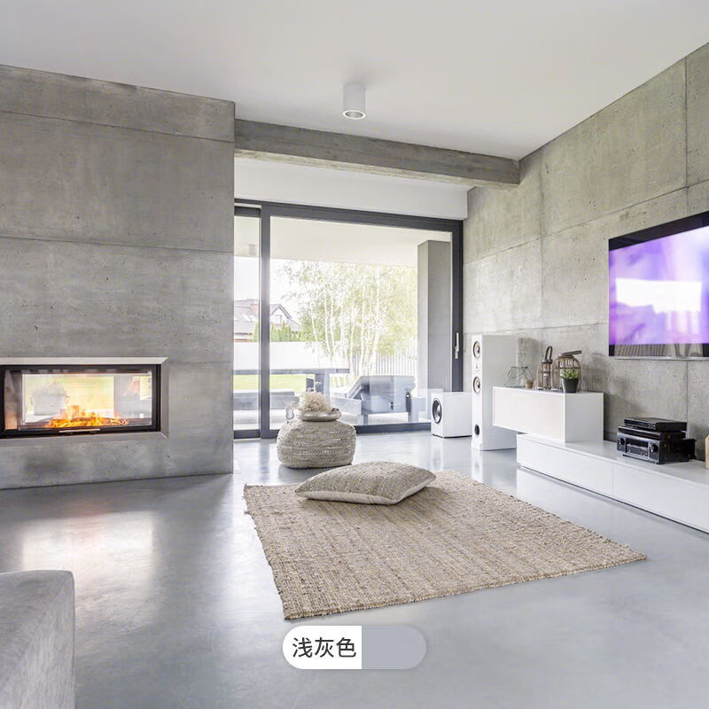 露玖熙楼梯台阶水泥地坪漆地面漆室内翻新家用地板漆地漆 浅灰哑光10