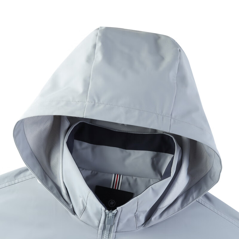 哈特马克斯防水透湿四面弹可拆帽PU高透膜男夹克上衣 神秘灰 XL 180/100A