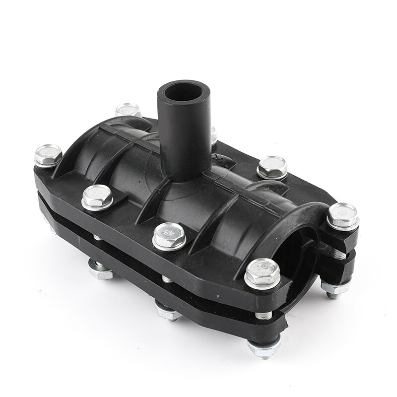 快速补漏接头配件节热熔三通pe管道变径抱箍接头 浅蓝色pe32x20增接口