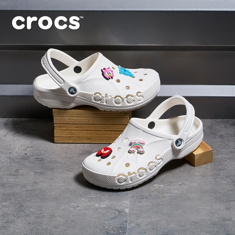PLUS会员：卡骆驰crocs洞洞鞋贝雅男鞋女鞋一脚蹬拖鞋休闲鞋×2件