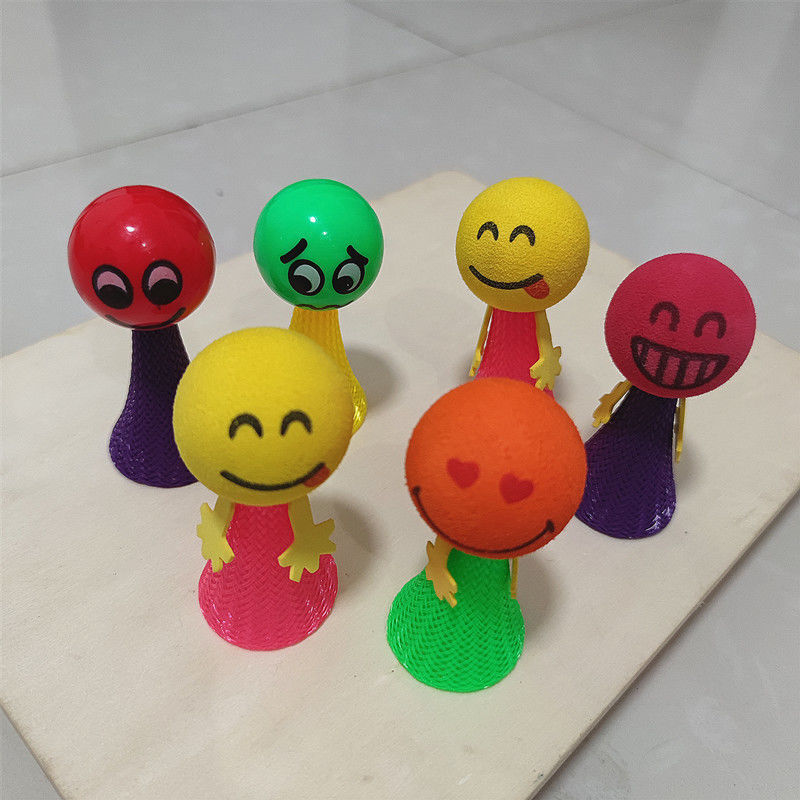 弹跳小人玩具跳跳人大号发光弹跳人萌系创意减压玩物开心娃娃笑脸