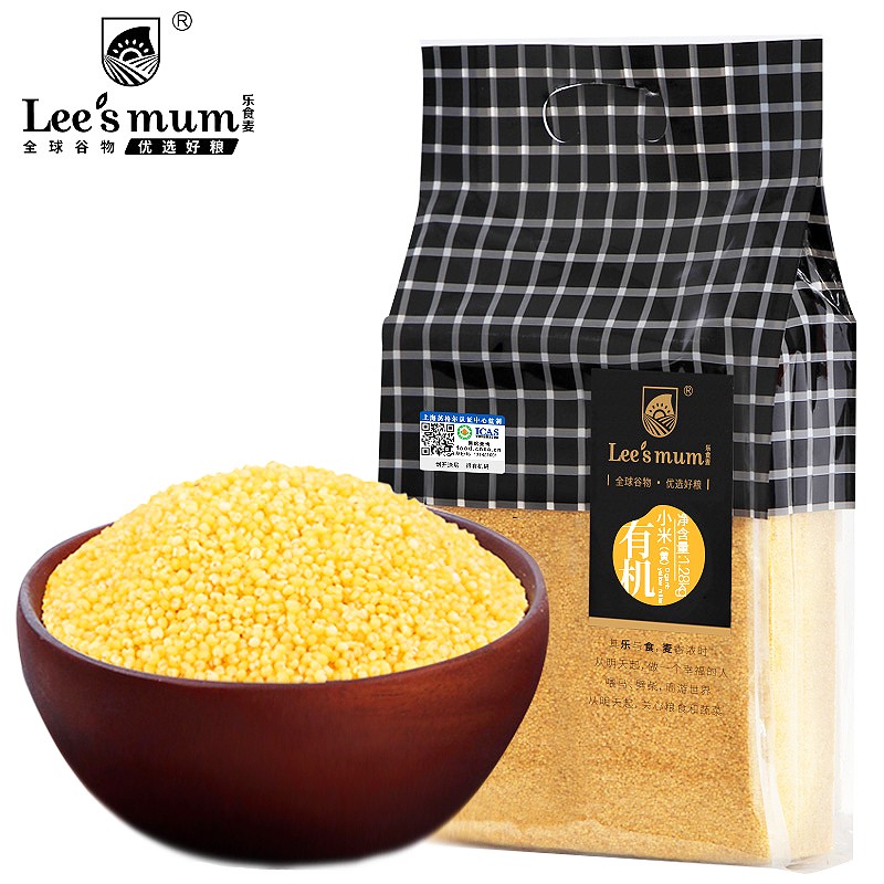 乐食麦（Lee's mum）有机小米（黄）1280g 小黄米 月子米 小米粥 五谷杂粮