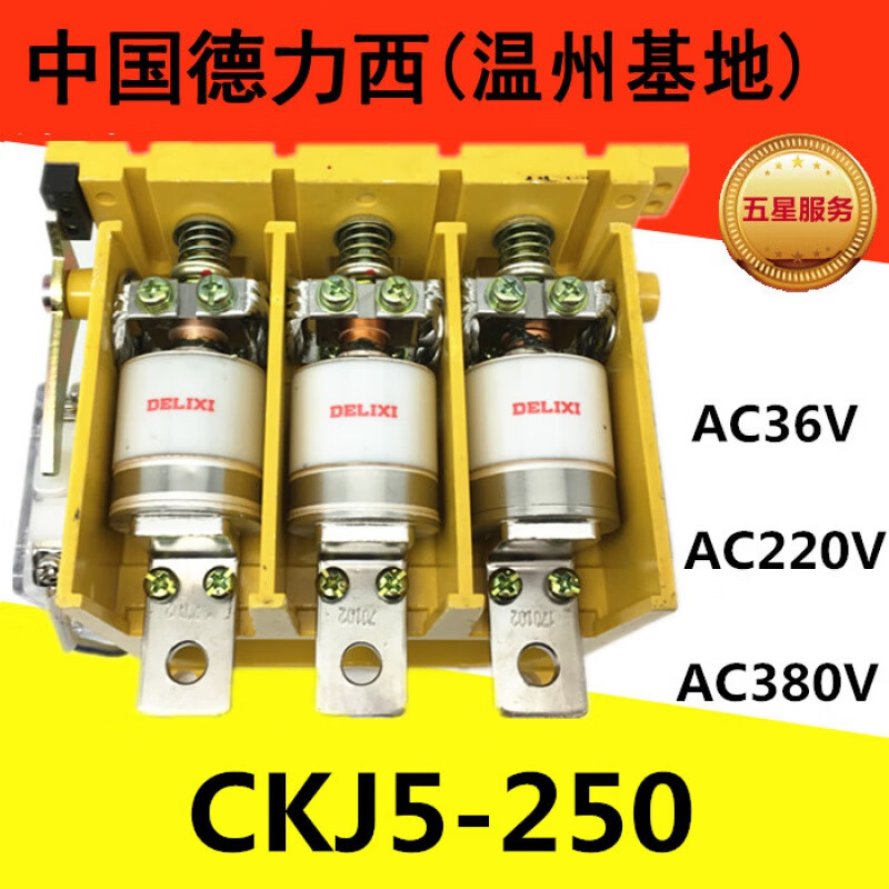 德力西（DELIXI）真空交流接觸器CKJ5-250 250A AC36V AC220V AC380V V AC36V