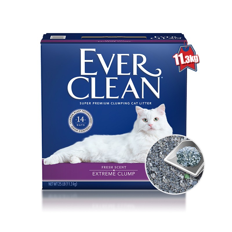 铂钻EverClean原装进口速凝抗菌低尘膨润土猫砂 （紫标）25磅 /11.3kg