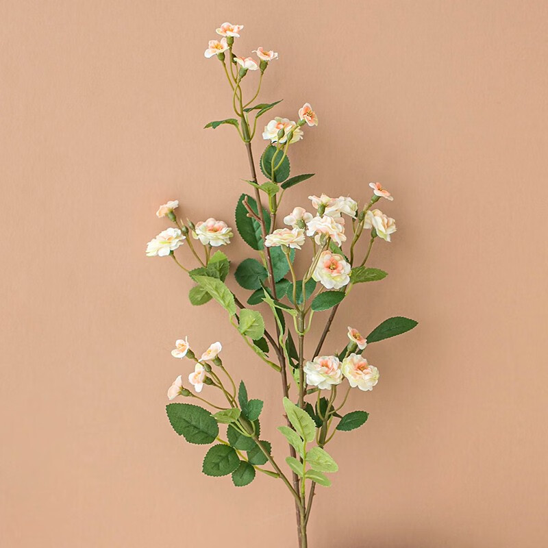 晴画 高端蔷薇花轻奢桌面摆件餐桌假花装饰摆花客厅仿真花干花花束 小