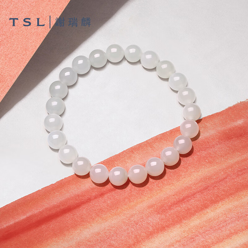 谢瑞麟（TSL）国潮和田玉系列和田玉串珠手链线下同款BF002