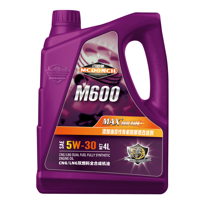 迈道驰（mcdonch）【M600双燃料】全合成通用汽车发动机润滑油机油SM CNG/LNG  4L 5W-30