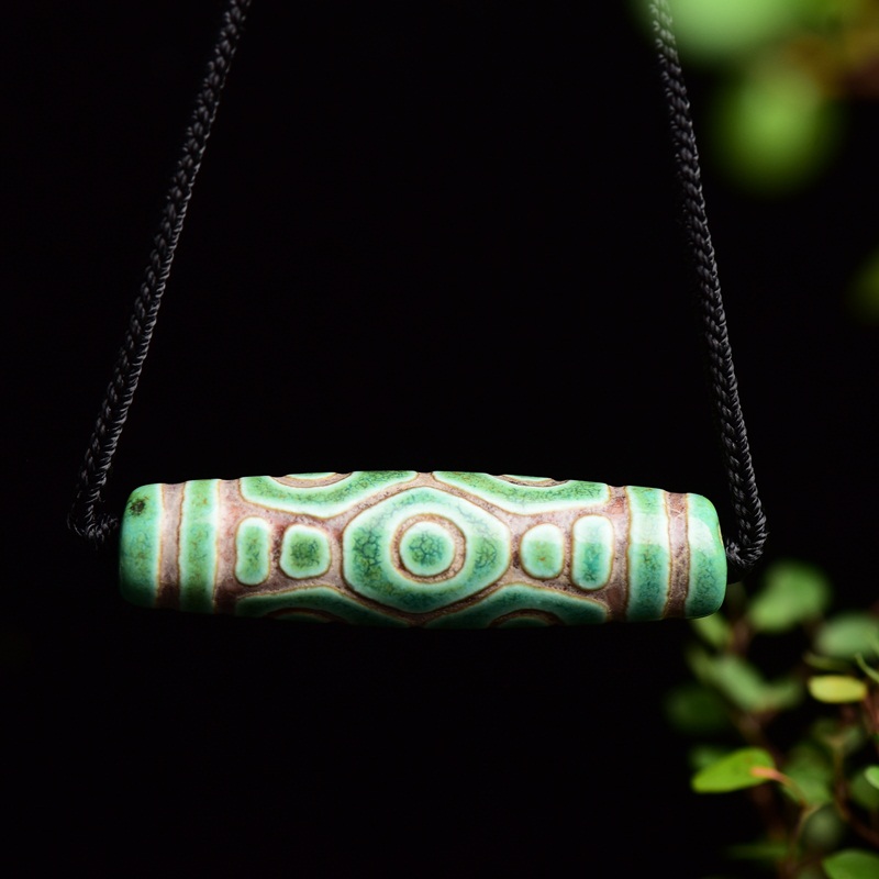 卫城古法青稞供龙眼六眼天珠吊坠老玛瑙包浆老年份锁骨项链收藏品