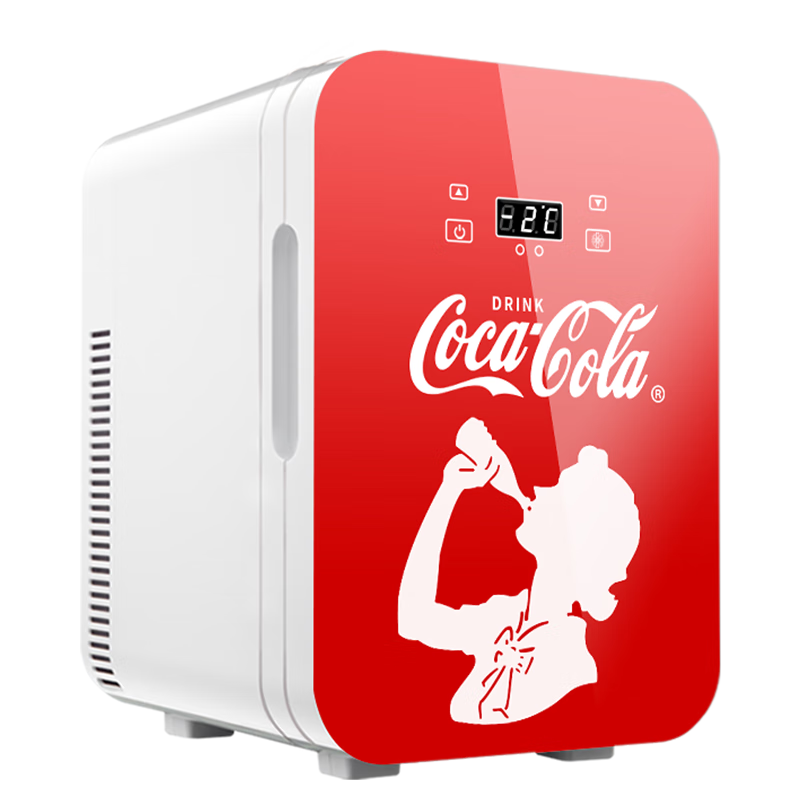 可口可乐（Coca-Cola）车载冰箱迷你小冰箱18L可调温化妆品母乳冷藏加热冰箱新能源可用