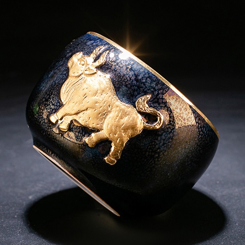 苏客 陈为椿金牛盏建盏茶杯陶瓷大号个人单杯主人杯品茗杯泡茶杯子