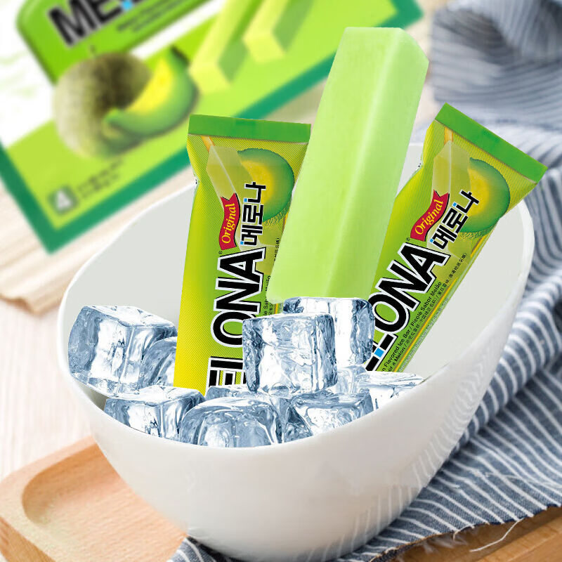 食怀韩国原装进口melona宾格瑞哈密瓜雪糕冰淇淋棒冰香蕉曲奇冰糕冰棍