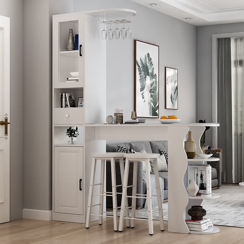 富茂宏吧台隔断柜台一体 小吧台桌家用酒柜现代简约隔断柜酒吧柜子