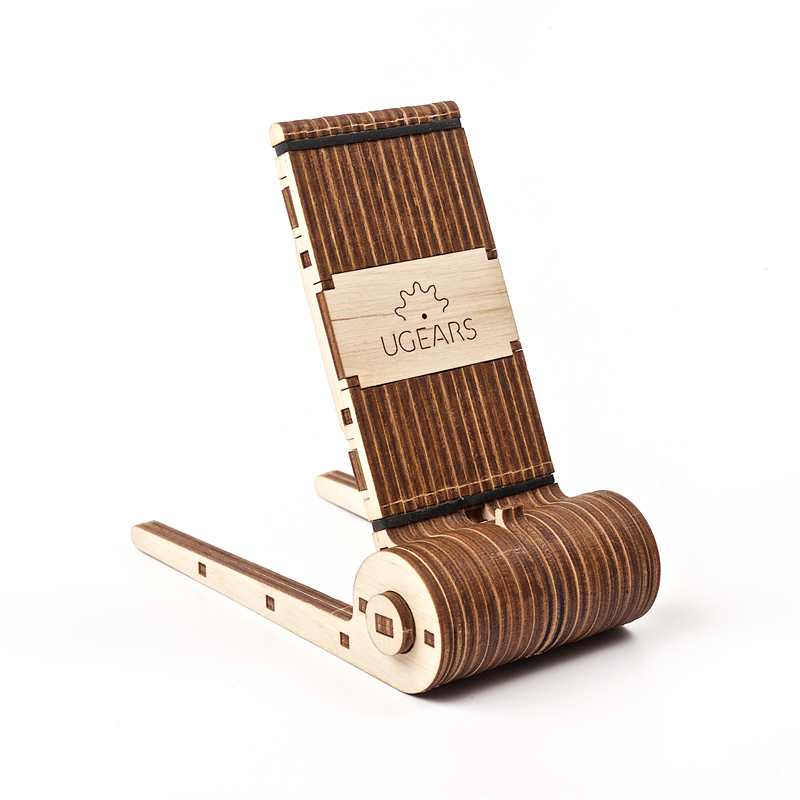 乌克兰ugears木质机械复古折叠手机支架底座模型diy木头