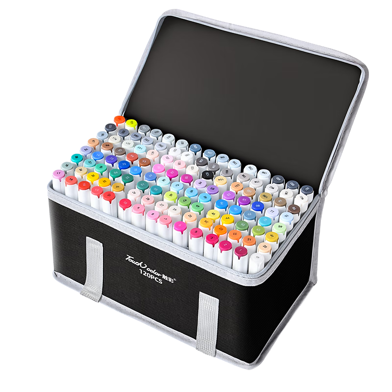 Touchcolor5代進(jìn)口軟頭馬克筆美術(shù)生初中生專用畫筆初學(xué)者繪畫動漫彩色筆雙頭油性全套120色套裝