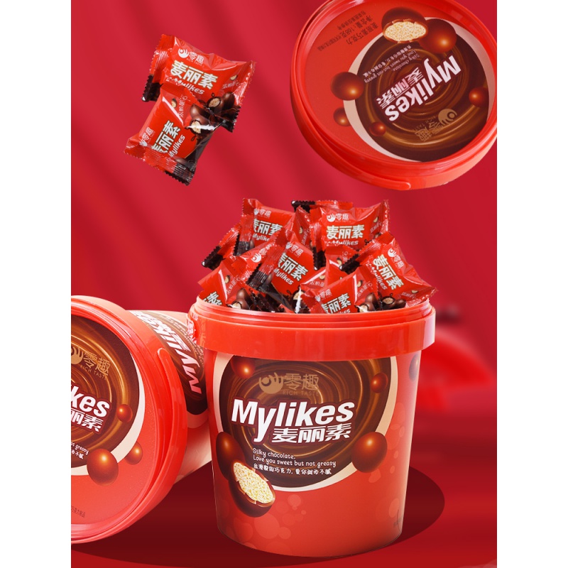 麦丽素巧克力豆桶装怀旧儿童零食糖果小包装年货（代可可脂） 【特惠】麦丽素箱装225g(整箱约15包)