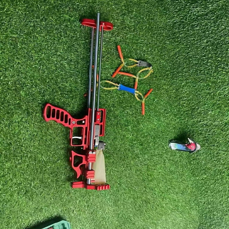 猫头鹰新款伸缩直杆弹弓大全加厚管壁耐用户外大弹力长杆伸缩上下左右