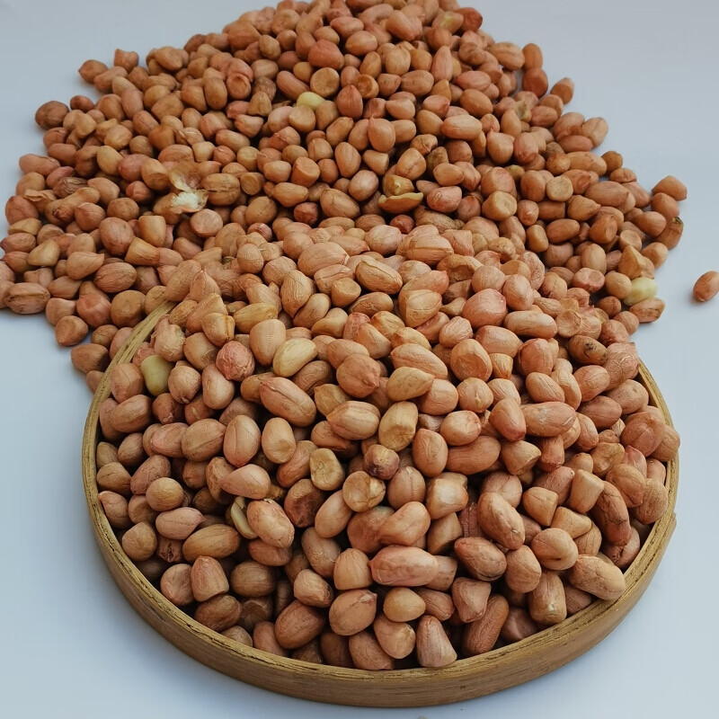 味巴哥(weibage)2021安徽农家特产红皮原味新鲜红花生米500g独立真空