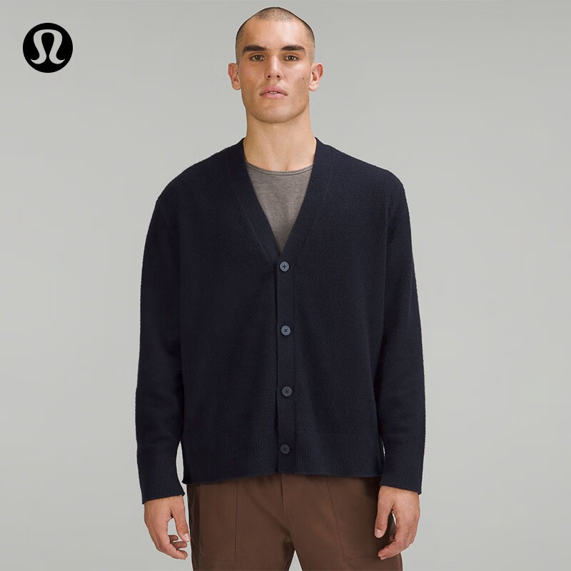 lululemon 丨merino wool-blend 男士羊毛混纺开衫 lm3dofs 深蓝色 s