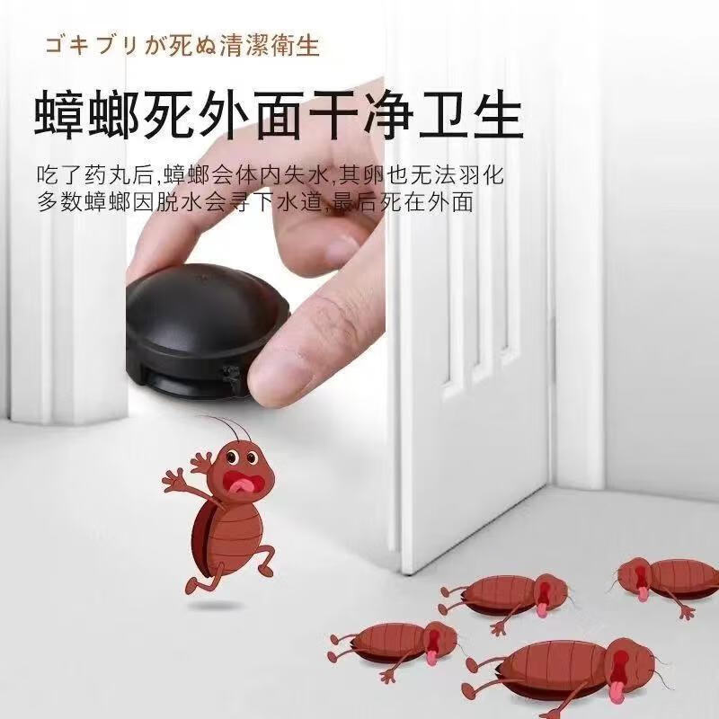 ARS蟑螂屋 日本蟑螂药家用除蟑螂小黑屋厨房杀蟑螂胶饵剂灭小强黑帽 12枚 1盒 (pro升级版1盒)