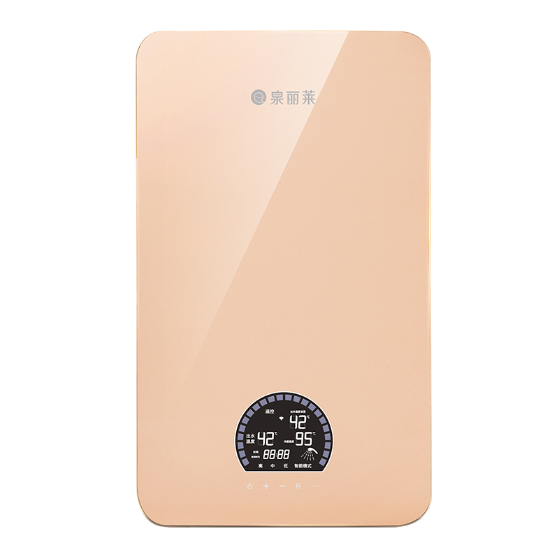 热即热式电热水器小型家用洗澡机淋浴储水卫生间恒温竖式20升智能触控