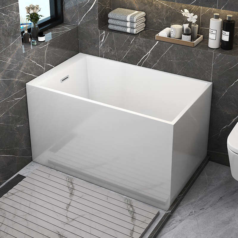 totobeat浴缸小户型家用独立式淋浴一体网红方形坐式深泡日式小型浴缸