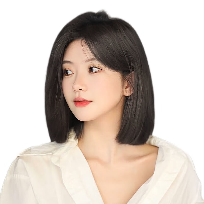 柏依诗假发片三七分假发片女头顶补发真发自然隐形遮白发蓬松量 自然
