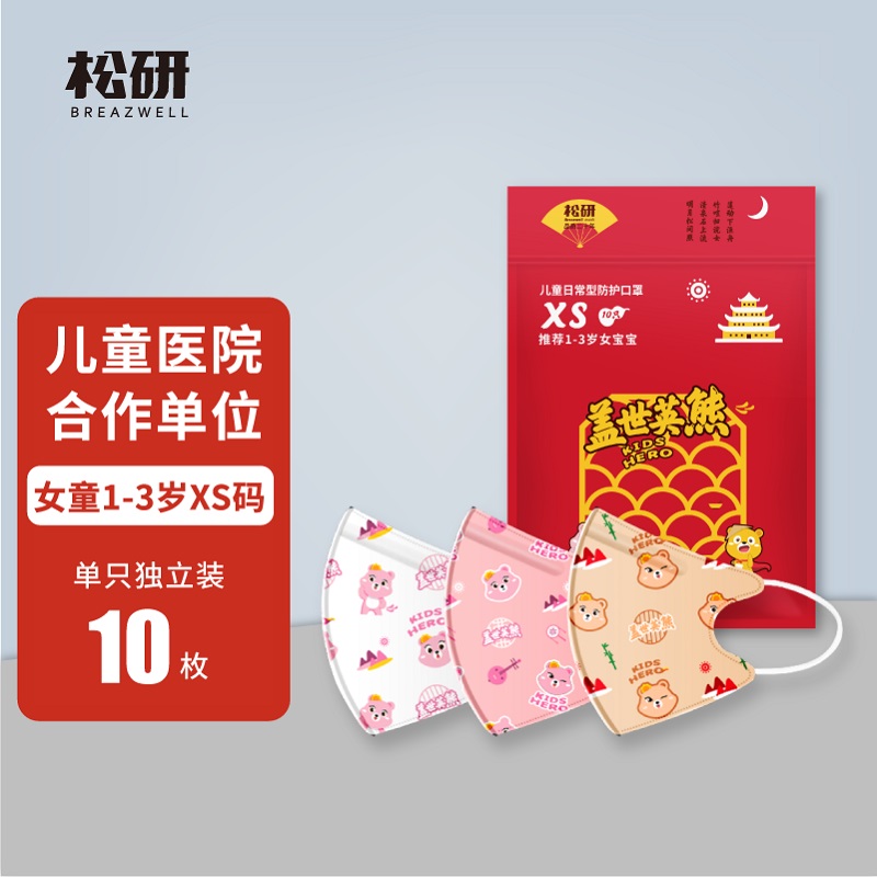 松研(Breazwell)盖世英雄系列儿童口罩价格趋势及评测