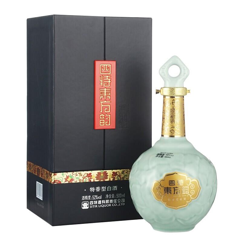四特 白酒 东方韵 国韵 特香型白酒 52度 500ml 52度500ml 单瓶装