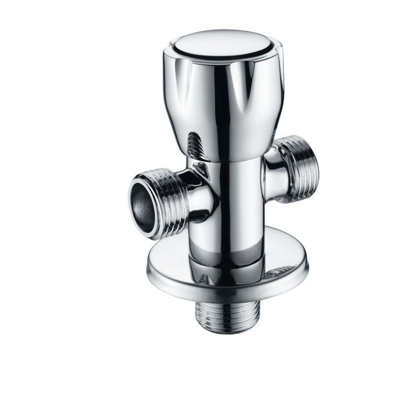 金字塔金字塔角阀1进2出三通式全铜镀铬 快开冷热水三角阀三通角阀