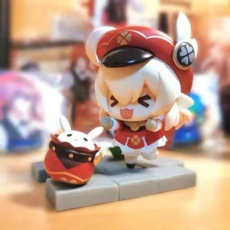 詙系列公仔盲盒蒙德篇战场英姿主题可莉迪卢克风神像手办 袋装款可莉