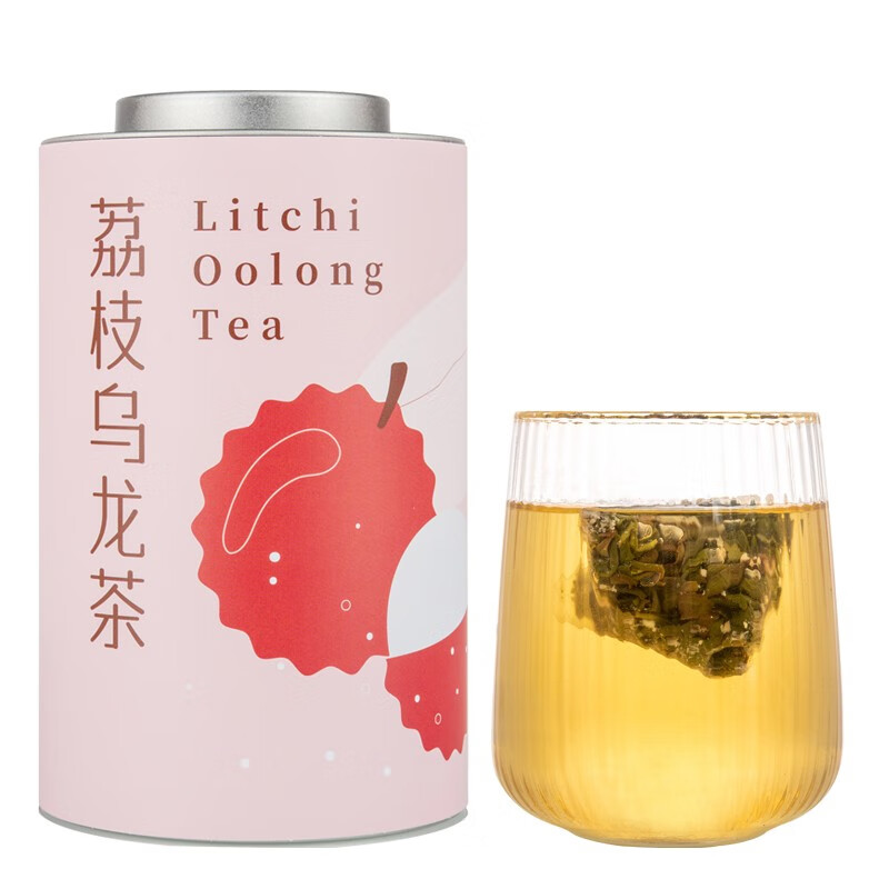 茗花有主荔枝乌龙茶3克x15包/罐花果茶热泡冷泡三角立体袋泡茶包泡水