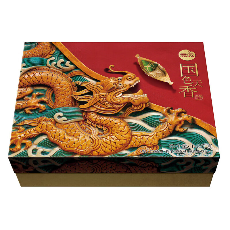 思念粽子礼盒国色天香1420g咸鸭蛋肉粽豆沙端午节礼品福利送礼1420g国