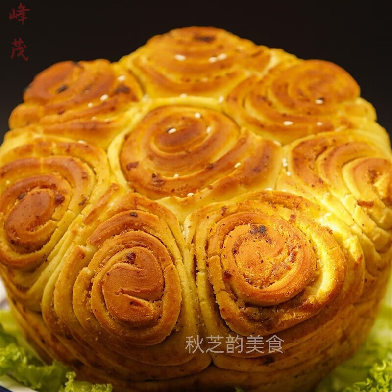 寄漪甘肃特产兰州烤花馍手工烤花卷玫瑰青海烤馍地方小吃锅盔糕点零z