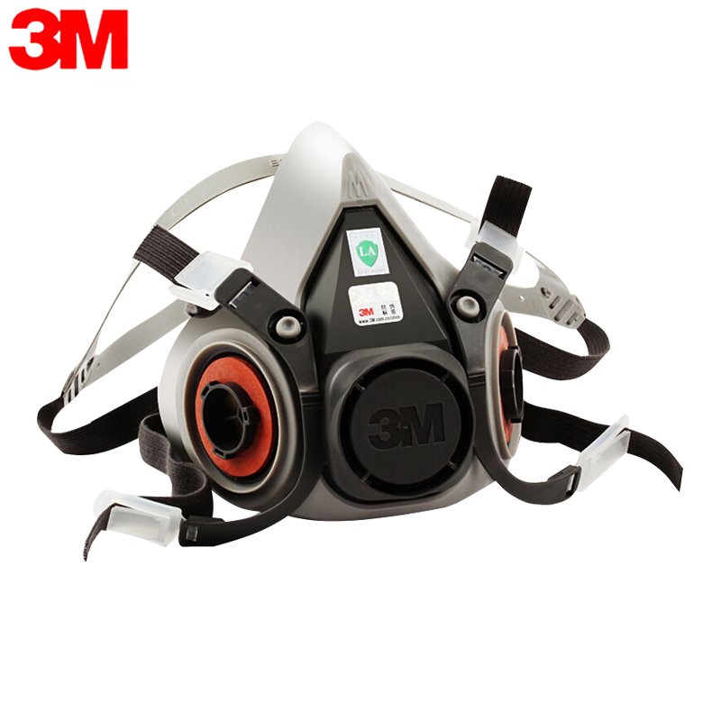 3M 6200防毒面具 半面罩头戴式防护面具主体需搭配配件使用 1个 6200橡胶半面罩【面罩主体】