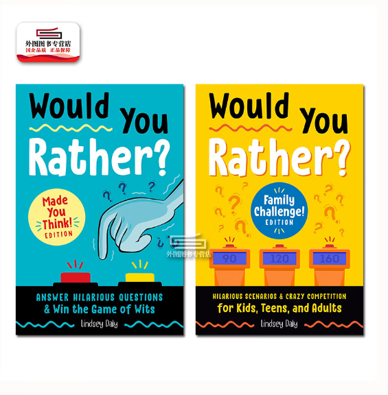 现货 英文原版 would you rather? 趣味问答(2册合集)