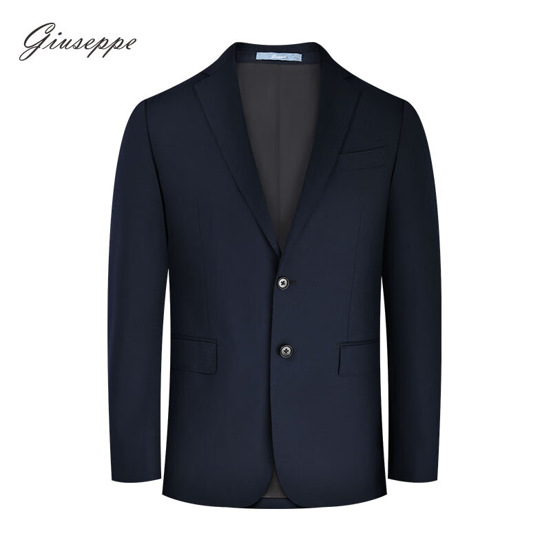 乔治白乔治白新款商务两粒扣正装西服单西平驳领羊毛男士职业结婚西服