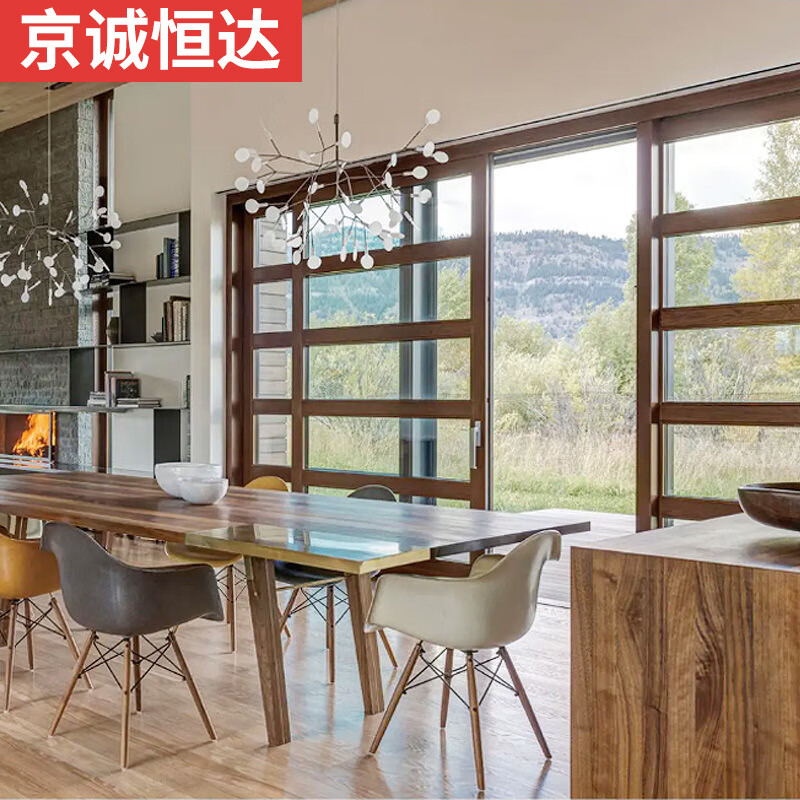鋁包木實(shí)木門窗別墅窗戶陽(yáng)光房包木窗紗一體系統(tǒng)門窗 115系列鋁包木門窗系統(tǒng)