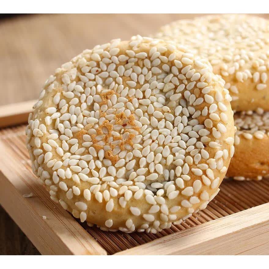 江西赣南特产脆皮月饼于都梓山麻饼传统手工烘烤类糕点 手工麻饼4个装