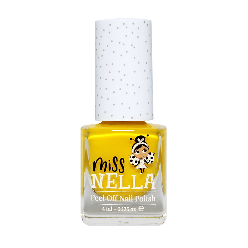 MISS NELLA兒童專(zhuān)用指甲油 安全無(wú)味速干可撕拉 小女孩生日節日禮物美甲玩具 MN35香蕉圣代4ml