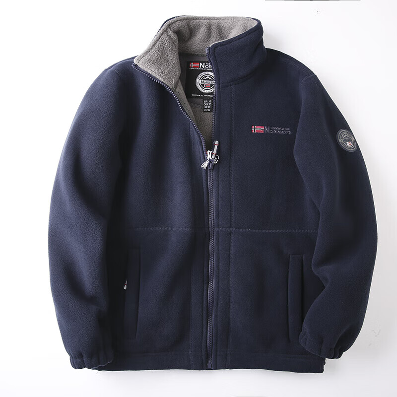 山头林村出口挪威功能性户外防寒有大码秋冬保暖摇粒绒抓绒衣外套潮