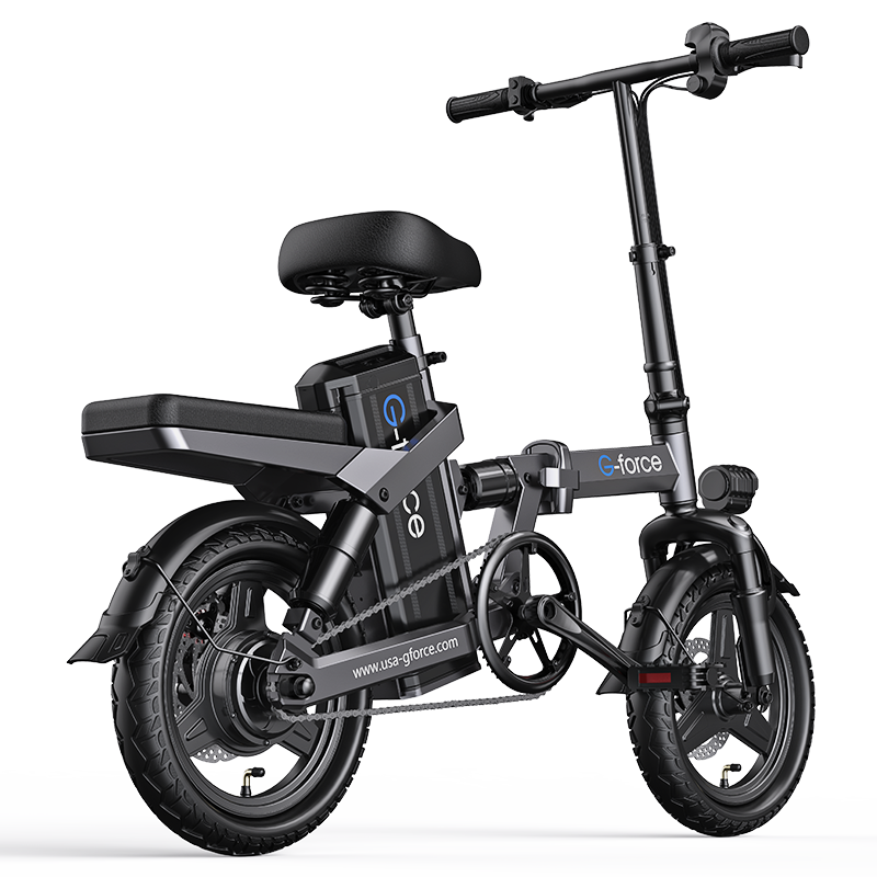 g-force 新款机甲荣耀折叠电动车电动自行车代驾超轻电瓶车 经济版灰